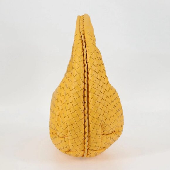 BOTTEGA VENETA INTRECCIATO Hobo Bag Leather Yellow - Picture 4 of 16